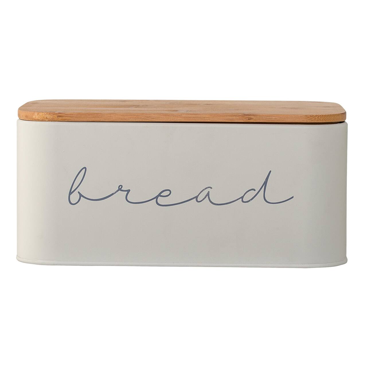 Hello Honey® 11.75" Metal Bread Bin with Bamboo Lid